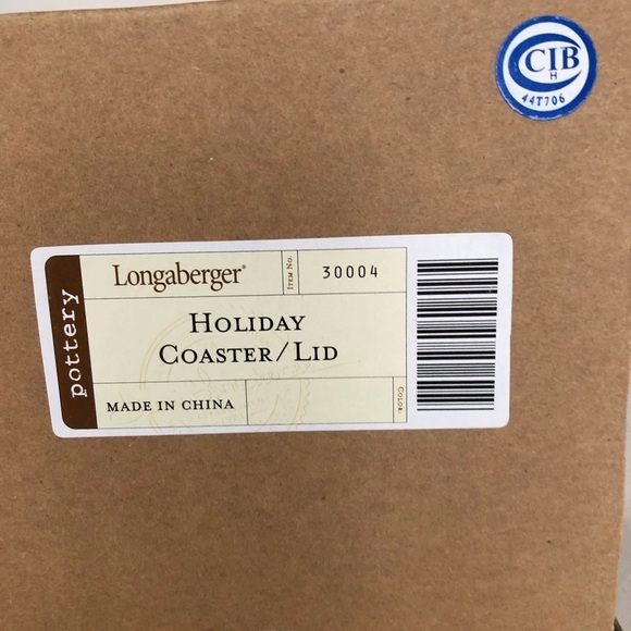 NWT Longaberger Pottery Holiday pint crock with lid - Picture 7 of 8